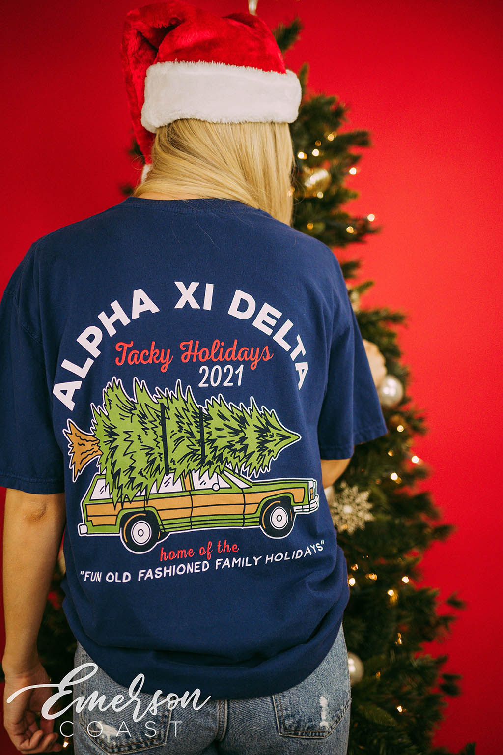 Alpha Xi Delta Tacky Holidays Tee