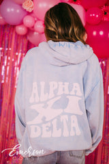 Alpha Xi Delta PR Mineral Wash Hoodie
