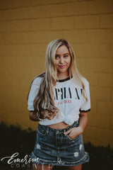 Alpha Xi Simple Ringer Tshirt