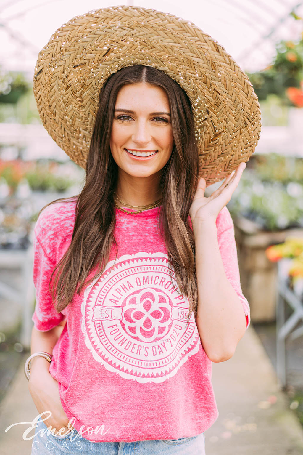 Alpha Omicron Pi Founders Day Mineral Wash T-shirt