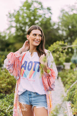 Alpha Omicron Pi Colorful Philanthropy Notch Tee