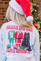 Alpha O Holiday Date Party Long Sleeve Tee