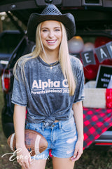 Alpha O Parents Weekend Acid Wash Tee