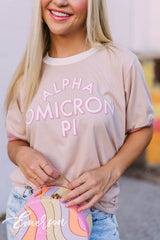 Alpha Omicron Pi Vintage Ringer Tee