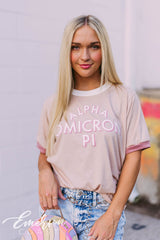 Alpha Omicron Pi Vintage Ringer Tee