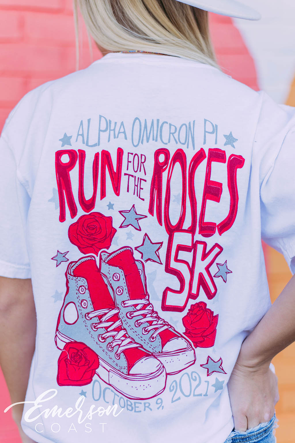 Alpha Omicron Pi Run for The Roses 5K Tee