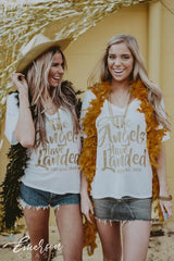 Alpha Omicron Pi Angels Bid Day V-Neck Tee