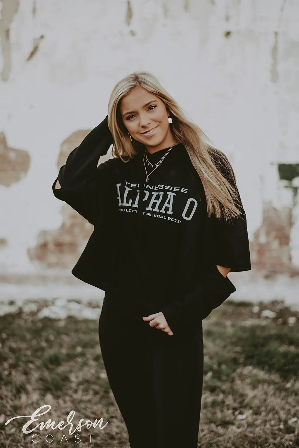 AOII Big Little Cut Out Hoodie