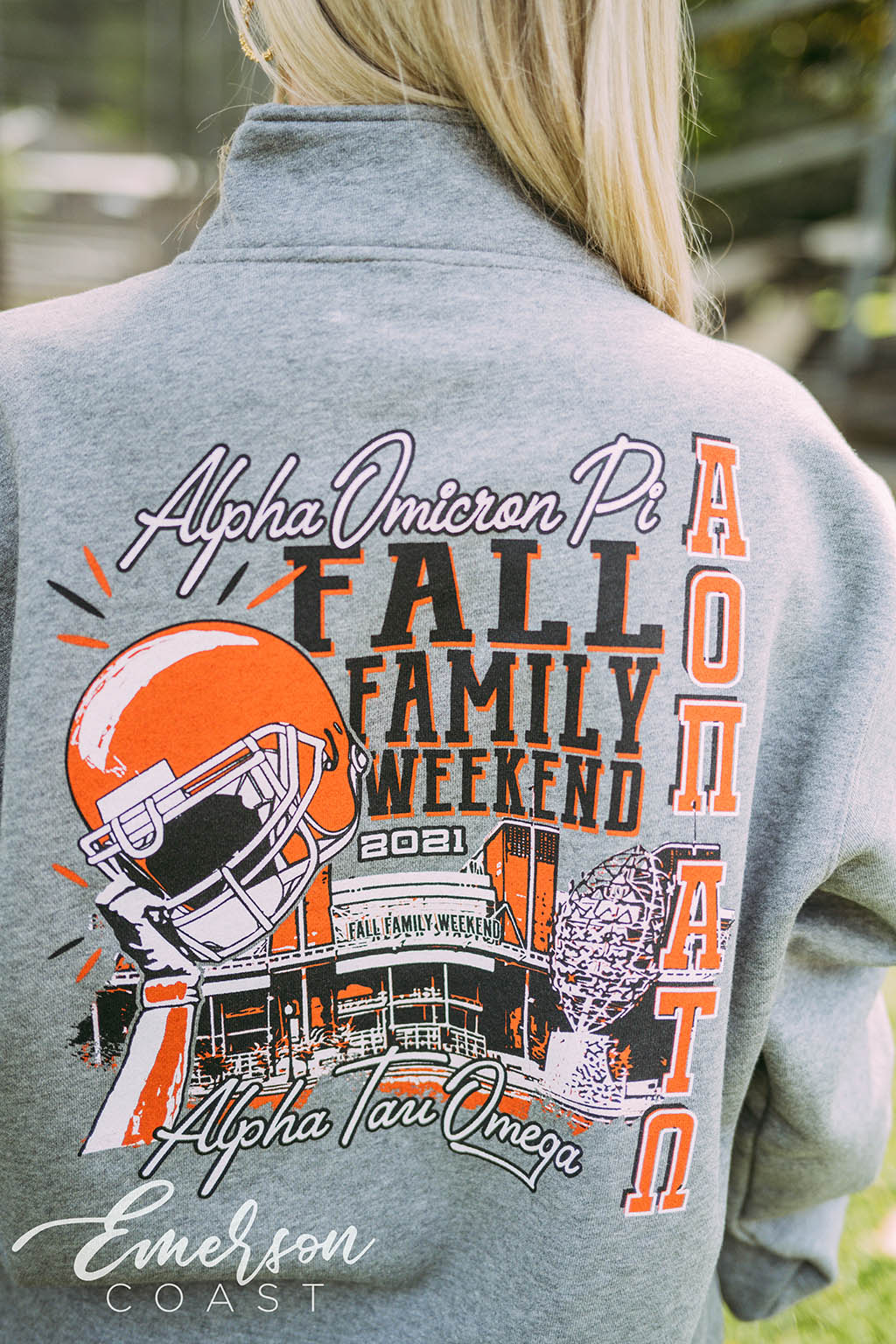 Alpha Omicron Pi Family Weekend Fall Quarter Zip Pullover