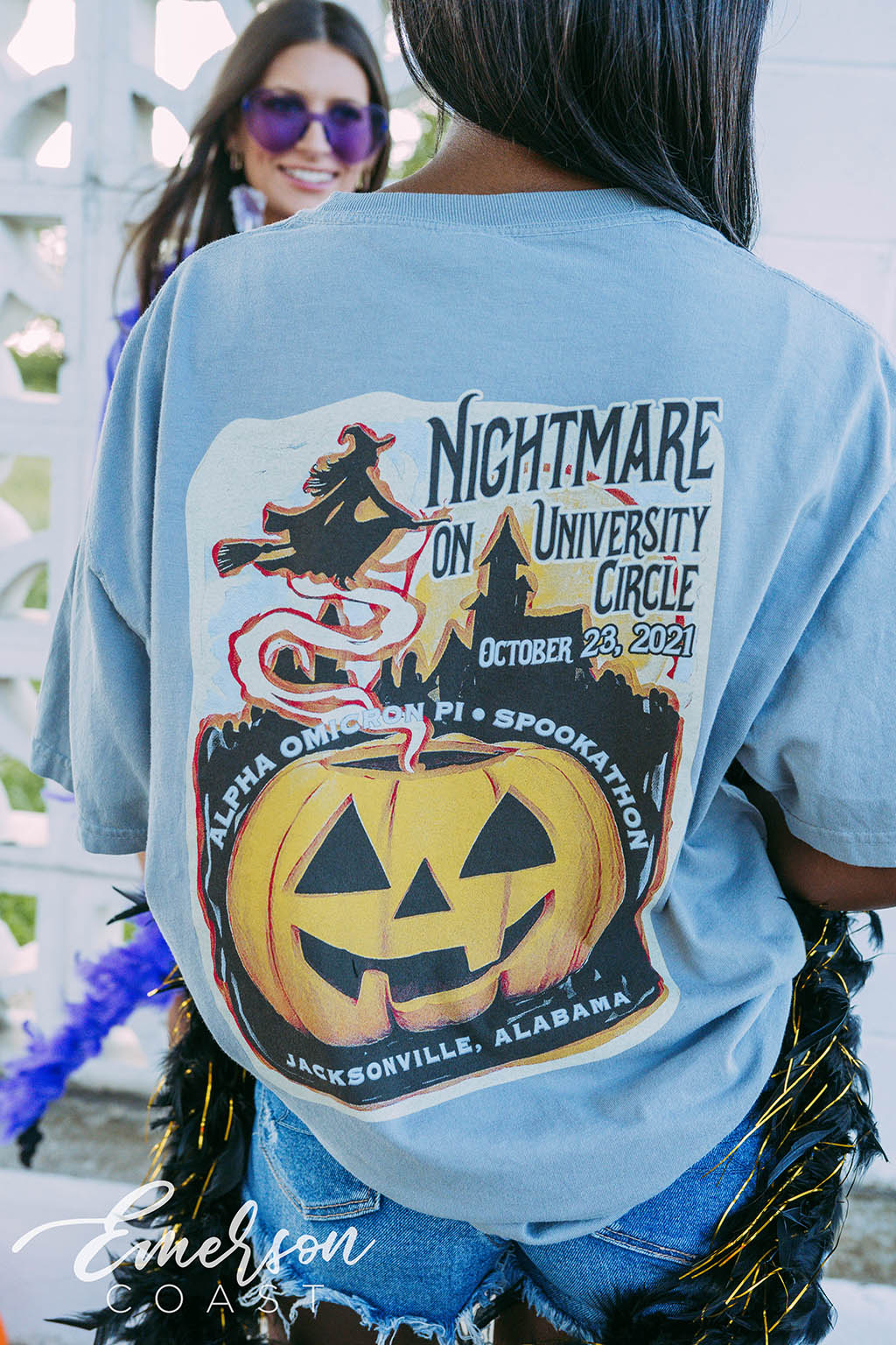 Alpha Omicron Pi Nightmare on University Circle Tee