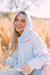Alpha Love And Mine Blue Mineral Wash Hoodie