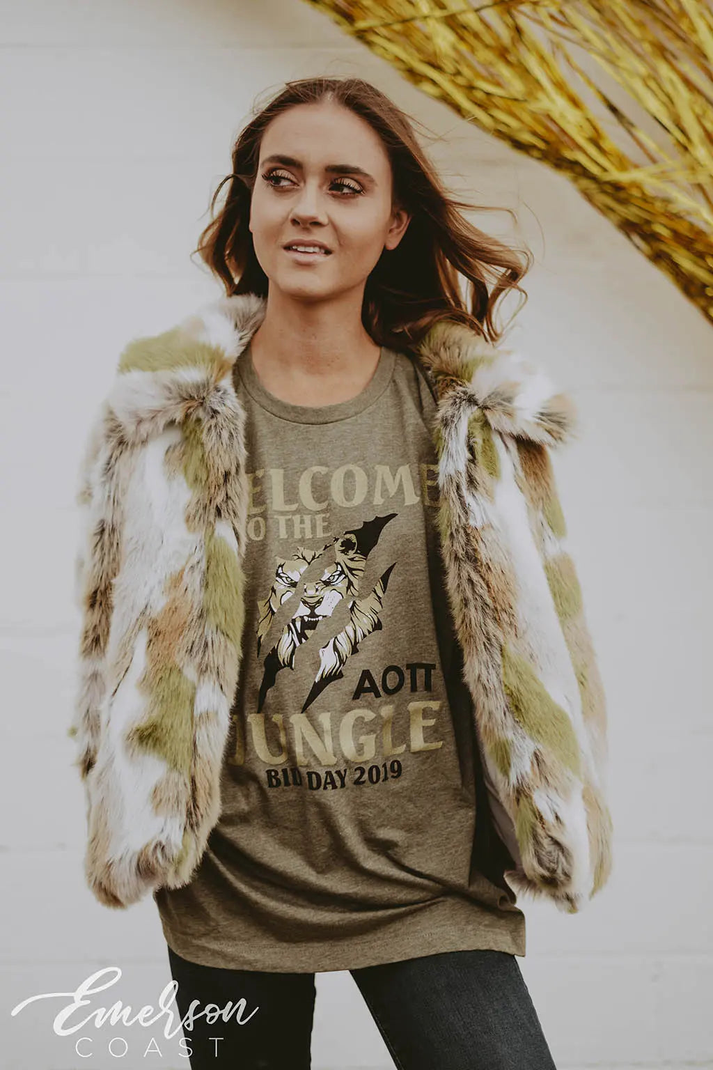 Alpha Omicron Pi Jungle Theme Bid Day Tee