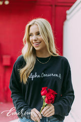 Alpha O Red Rose Formal Tee