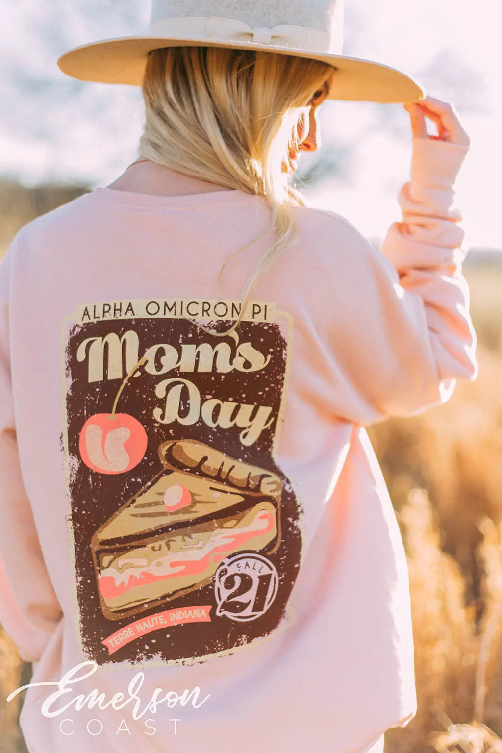 AOII Retro Cherry Pie Moms Day Sweatshirt