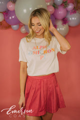 Alpha Omicron Pi Colorful Recruitment Tee