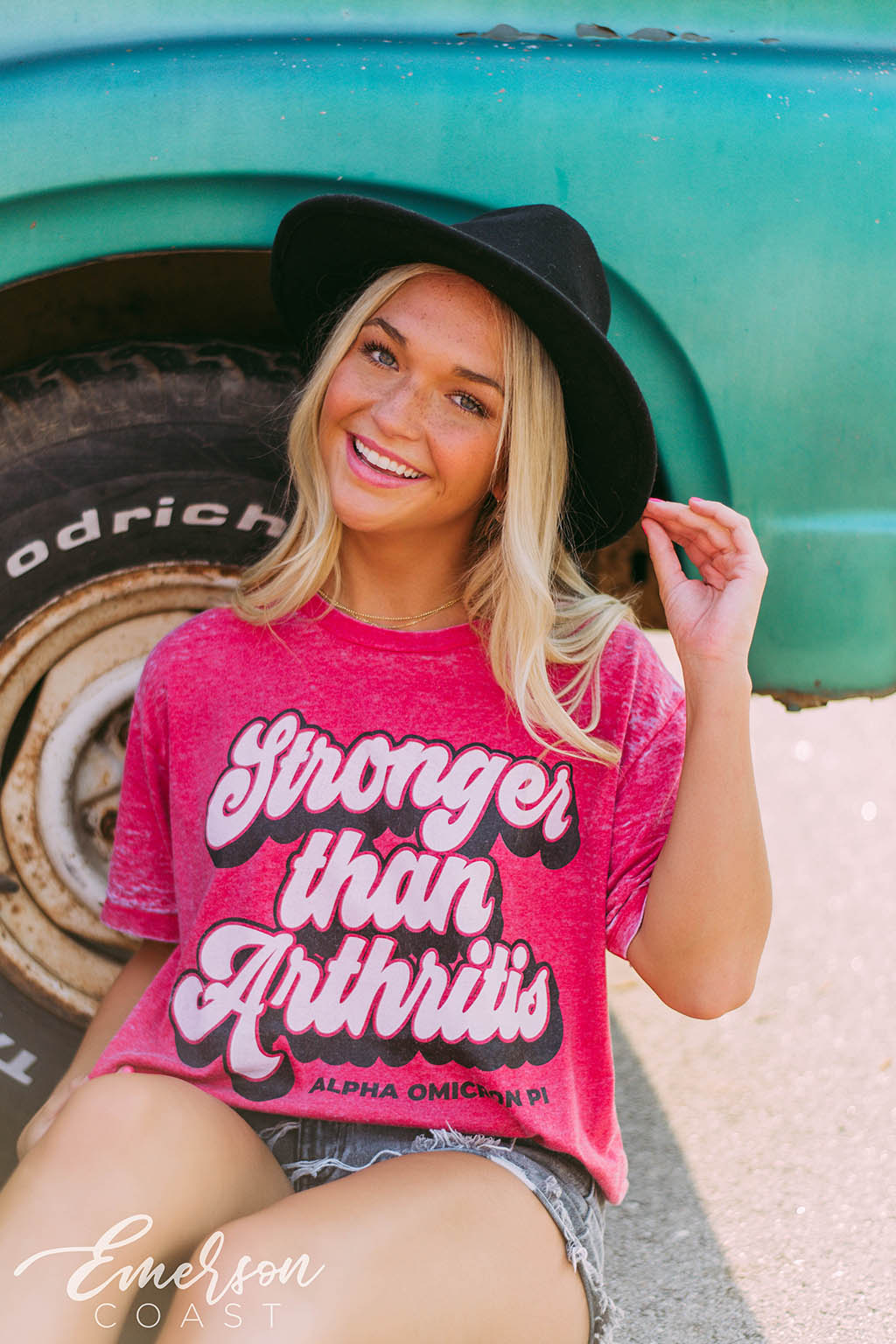 Alpha O Stronger Than Arthritis Acid Wash Tee
