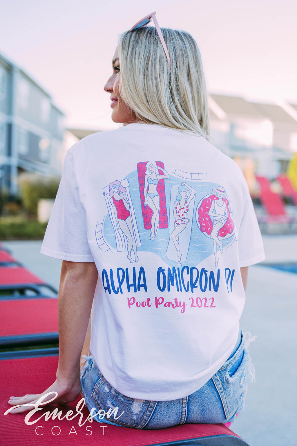 Alpha Omicron Pi Pool Party Tee