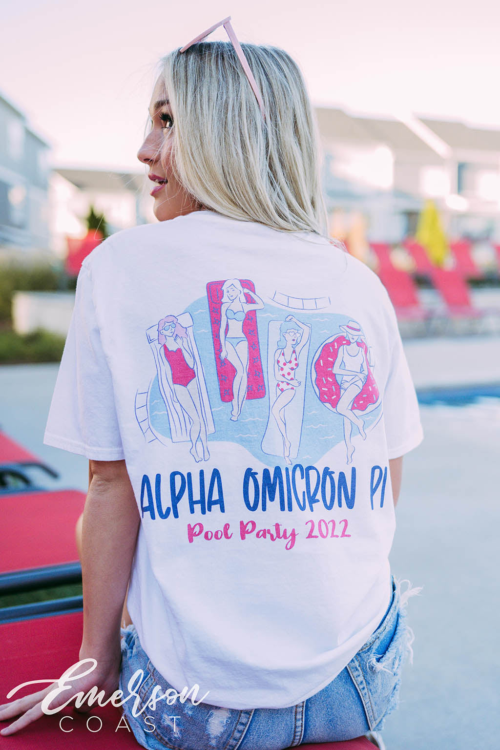 Alpha Omicron Pi Pool Party Tee