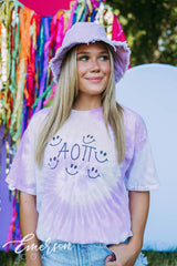 Alpha Omicron Pi PR Smiley Face Tie Dye Tee