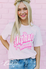 Alpha O Princess Day Pink Tshirt
