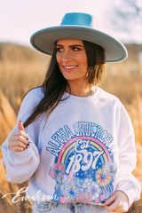 Alpha Omicron Pi Retro Floral Sweatshirt