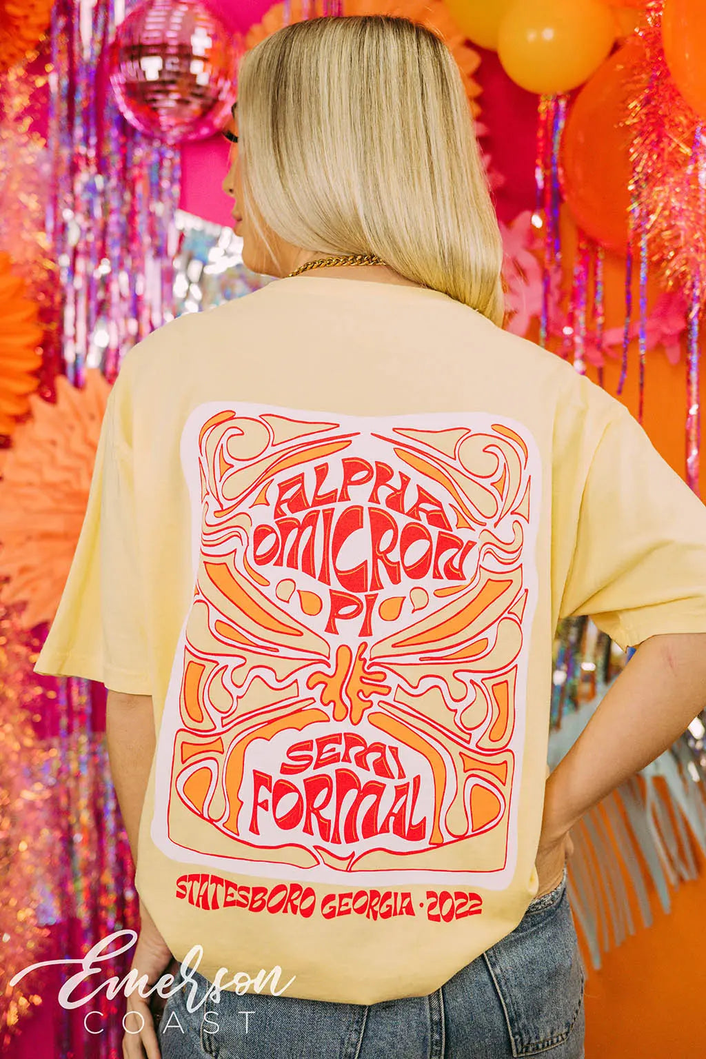 Alpha Omicron Pi Semi Formal Psychedelic Tee