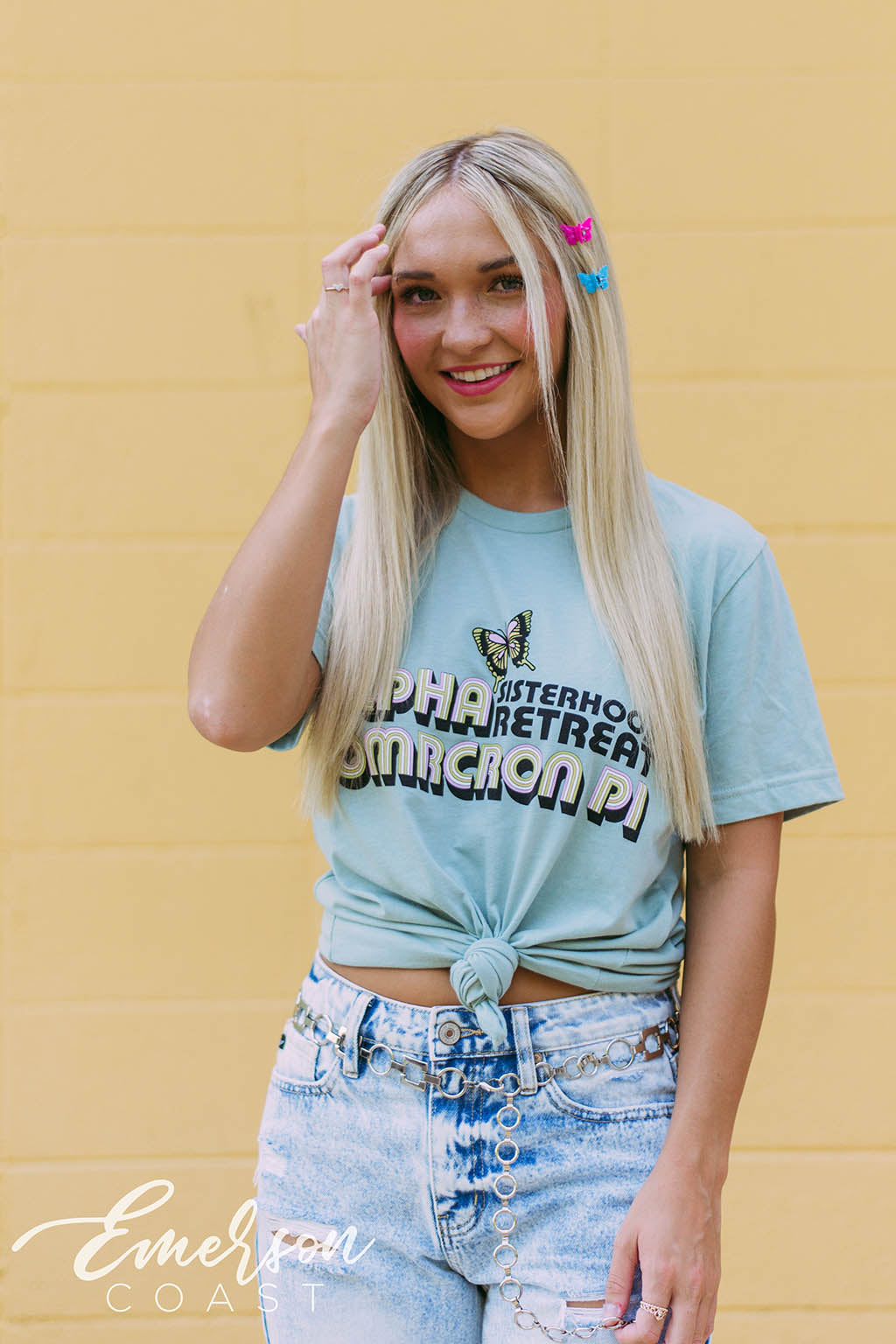 Alpha O Sisterhood Retreat Butterfly Tee