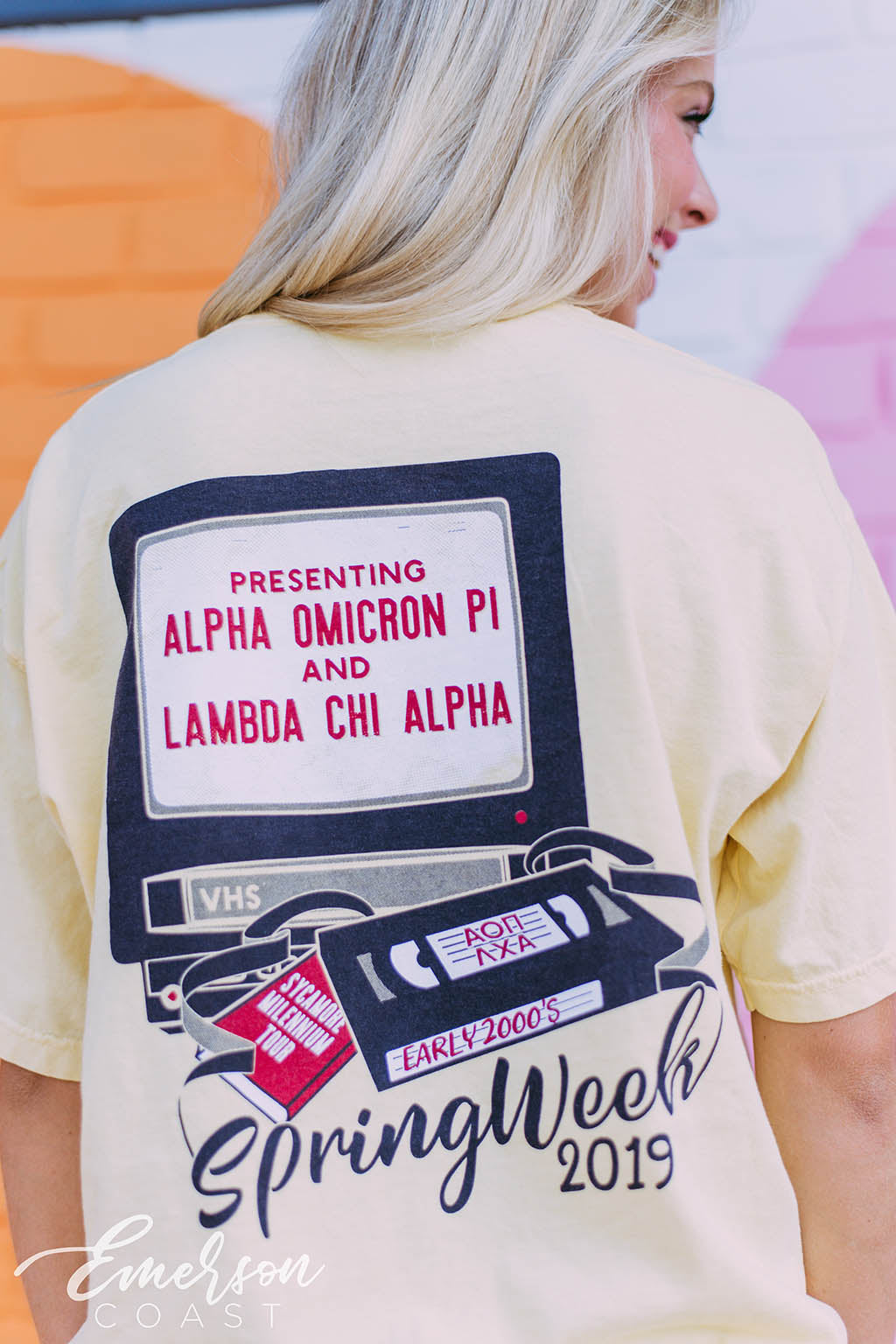 Alpha Omicron Pi Spring Week 2000's Theme Tee