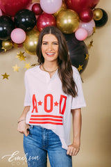 Alpha Omicron Pi Bold Henley