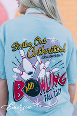 Alpha Omicron Pi Strike Out Arthritis Bowling Tee