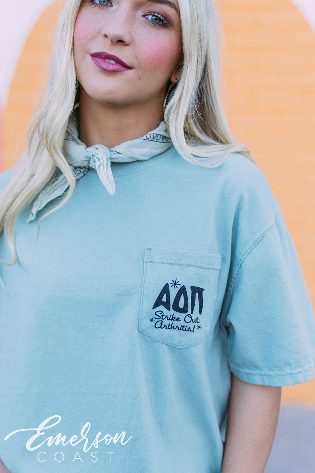Alpha Omicron Pi Strike Out Arthritis Bowling Tee