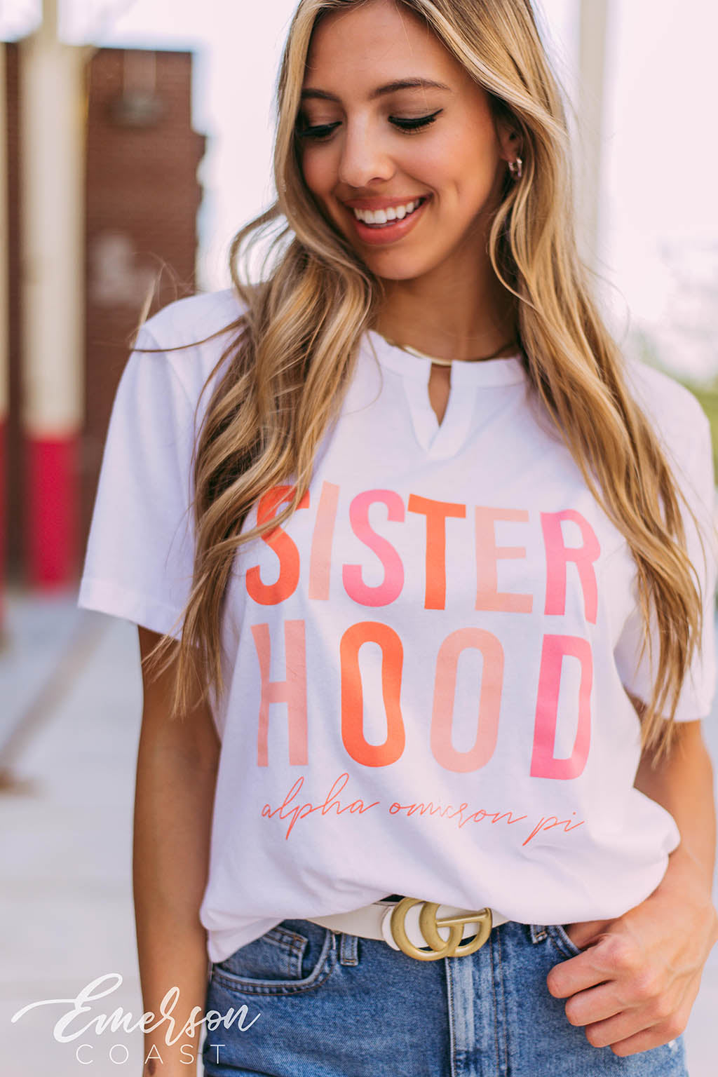 Alpha Omicron Pi Sisterhood Notch Tee