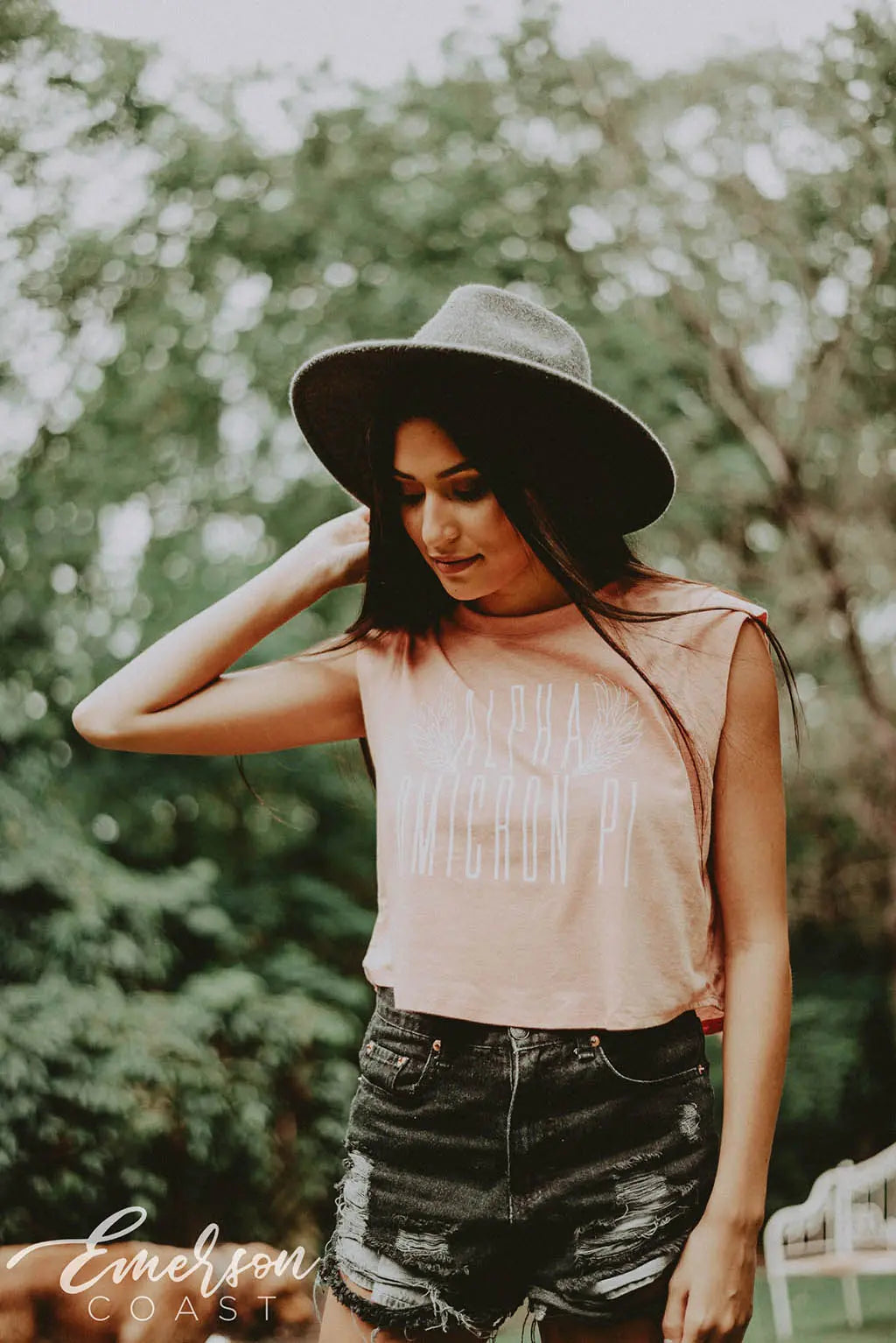 Alpha Omicron Pi Wings PR Cropped Tee