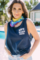 Alpha Omicron Pi Work Week Smiley Face Tank