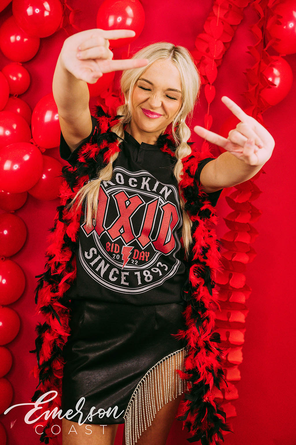 Alpha Xi Delta Bid Day Rock N' Roll Notch Tee