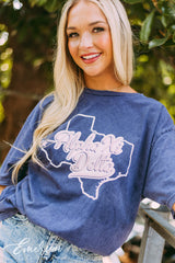 Alpha Xi Delta Navy Texas Tee
