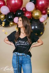 Alpha Chi Omega Lightning Bolt Vneck