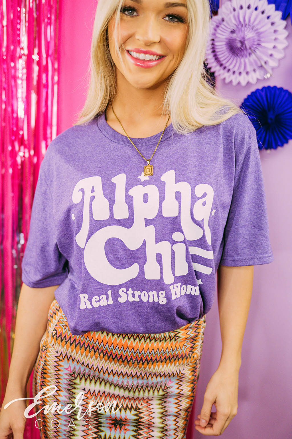 Alpha Chi Philanthropy Real Strong Women Tee