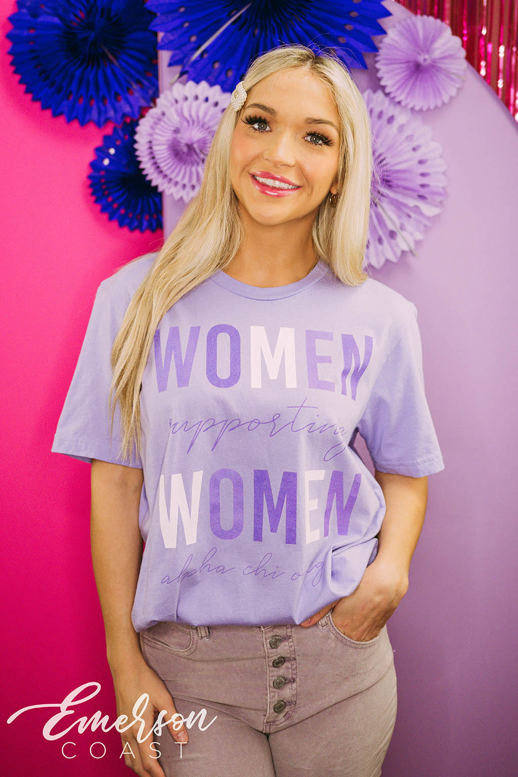 Alpha Chi Omega Philanthropy Women Supporting Women Tee