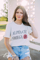 Alpha Chi Omega PR Simple Floral Tee