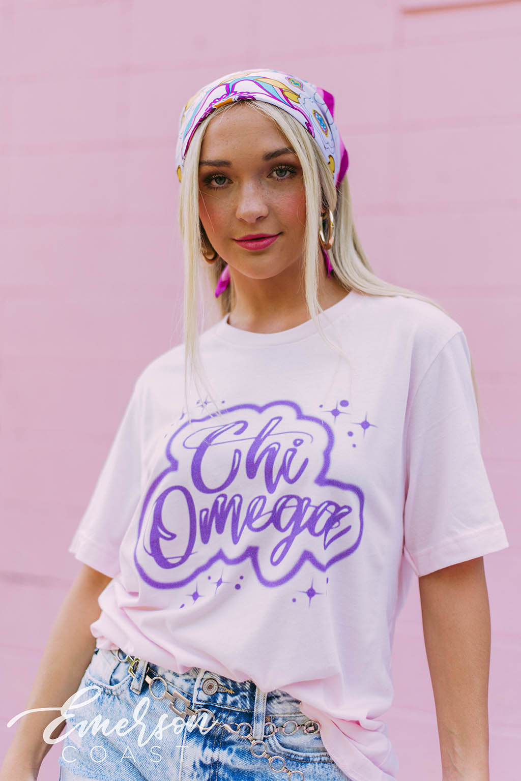 Chi Omega Airbrush Tshirt