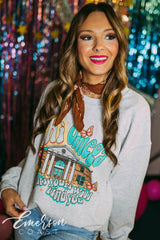 Chi Omega Whats Yours Will Find You Ash Gray Sweatshirt
