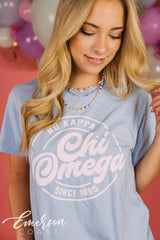 Chi Omega Light Blue Recruitment T-shirt