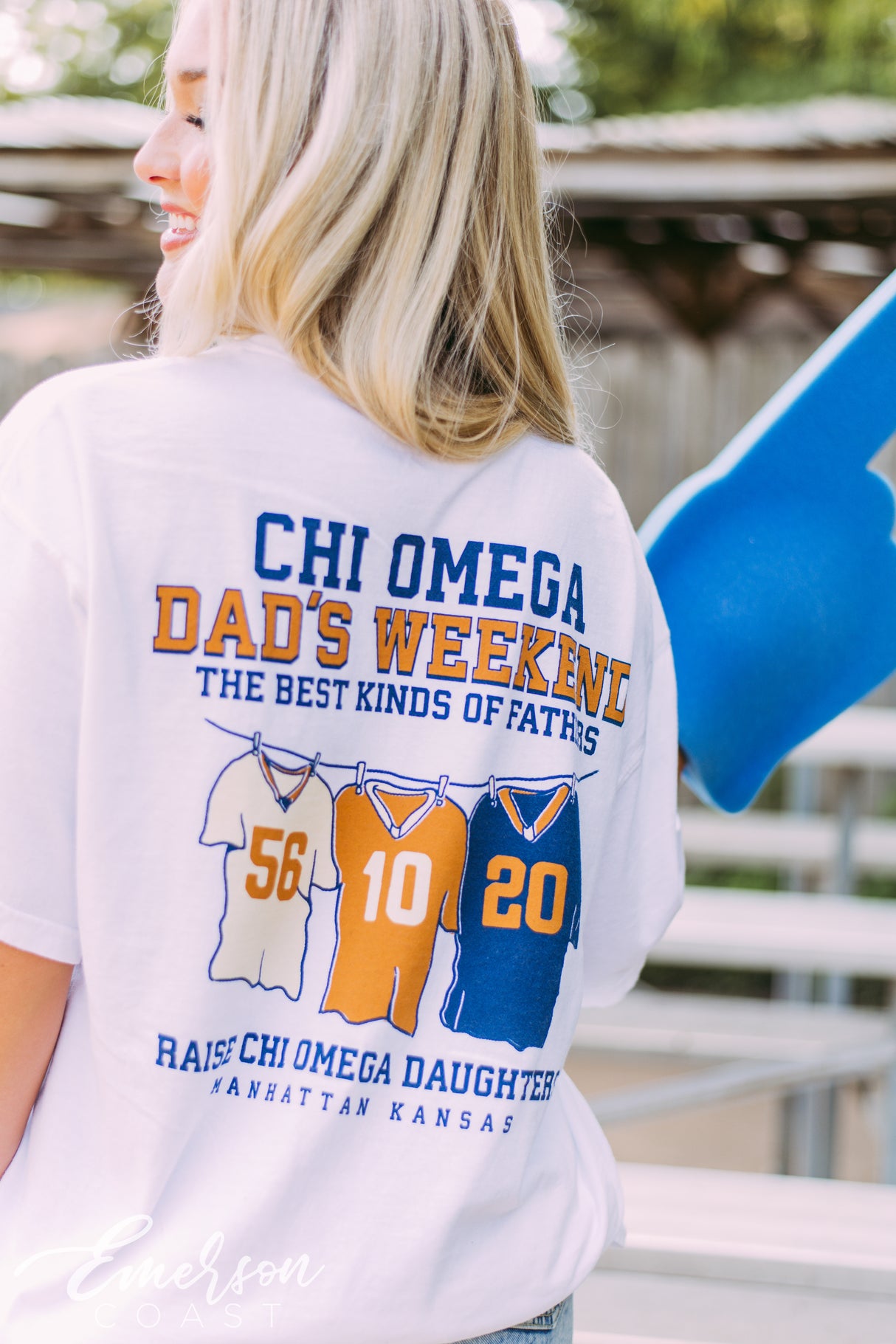 Chi Omega Dad's Weekend Jersey Tee