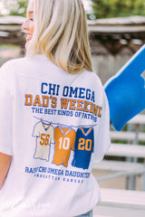 Chi Omega Dad's Weekend Jersey Tee