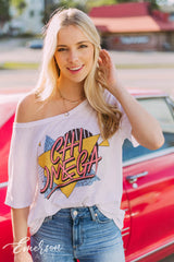 Chi Omega 90's Bid Day Slouchy Tee