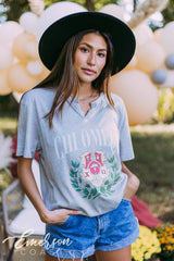 Chi Omega Crest Notch Tee
