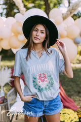 Chi Omega Crest Notch Tee