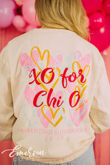 Chi O Xo For Chi O Valentines Day Long Sleeve Tee