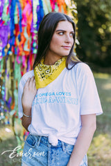 Chi Omega Loves Make A Wish Notch Tee